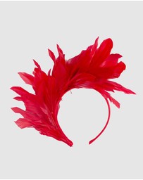 Max Alexander - Modern Red Racing Fascinator