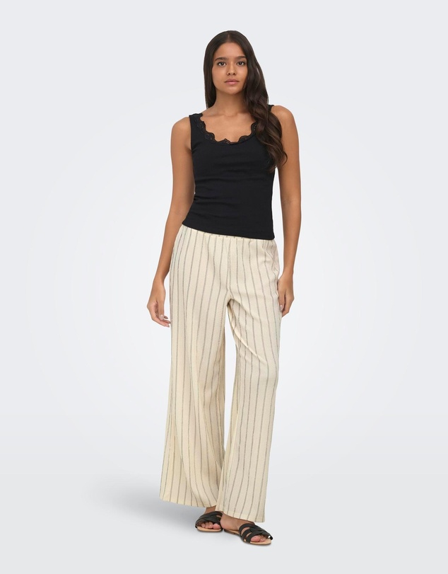 ONLY - Mika Wide Loose Striped Pants
