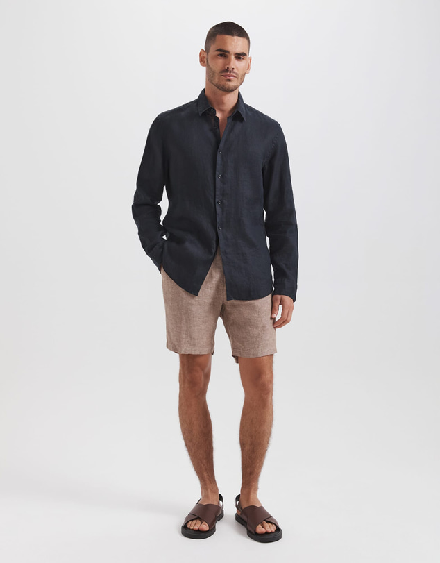 SABA - Anderson Long Sleeve Classic Linen Shirt