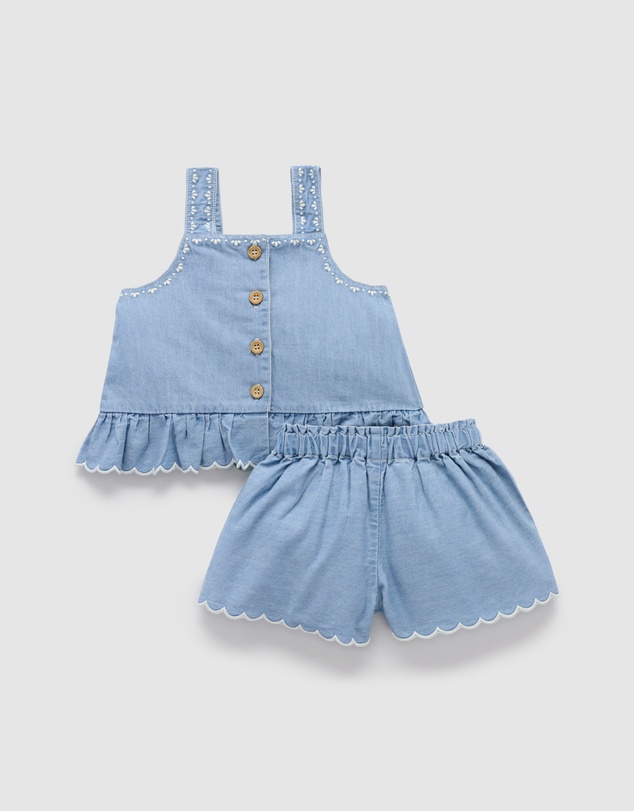 Purebaby - Chambray Set -Kids-Babies