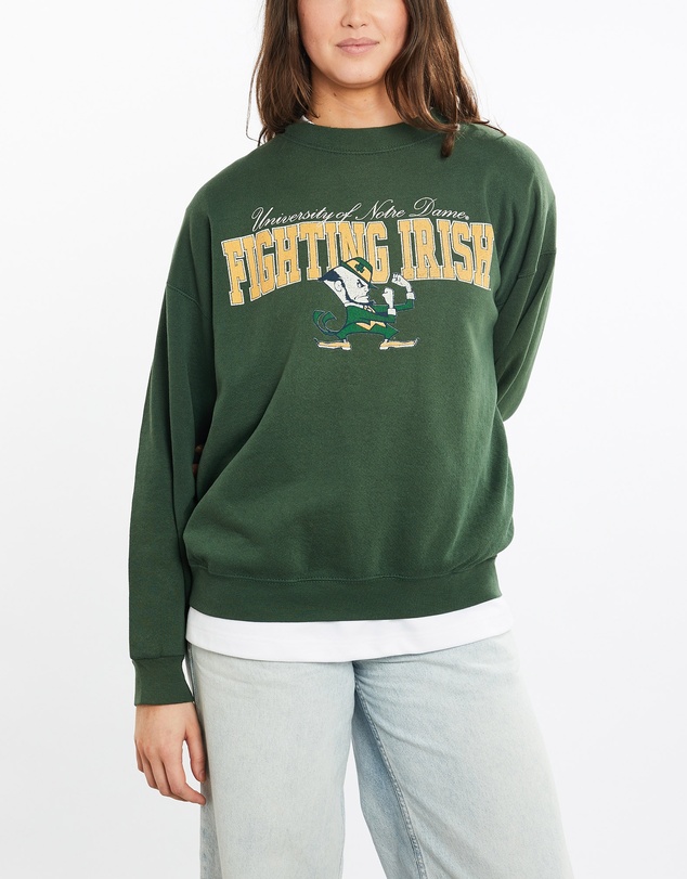 Vintage by The Real Deal - Pre Loved - Vintage 90s NCAA Notre Dame Fighting Irish Sweatshirt