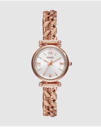 Fossil - Carlie Rose Gold Tone Analogue Watch