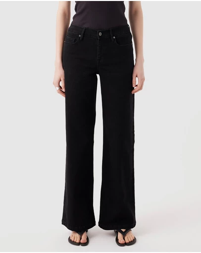 Outland Denim - Mia Mid Wide Leg Jeans
