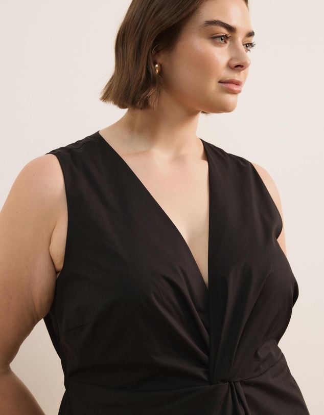 Atmos&Here Curvy - Ida Cotton Poplin Midi Dress