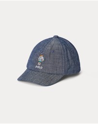 Polo Ralph Lauren - Polo Bear Cotton Chambray Ball Cap - ICONIC EXCLUSIVE - Babies