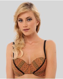 Underwear Of Sweden - Ana Bra-Orange Print x2 Pack