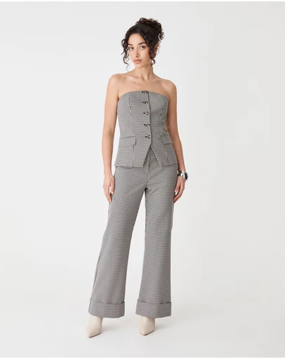 Forcast - Flynn Wide Leg Cuff Pants