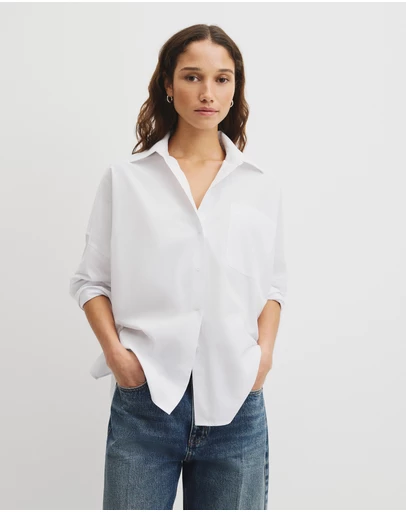 Country Road - Drape Sleeve Cotton Shirt