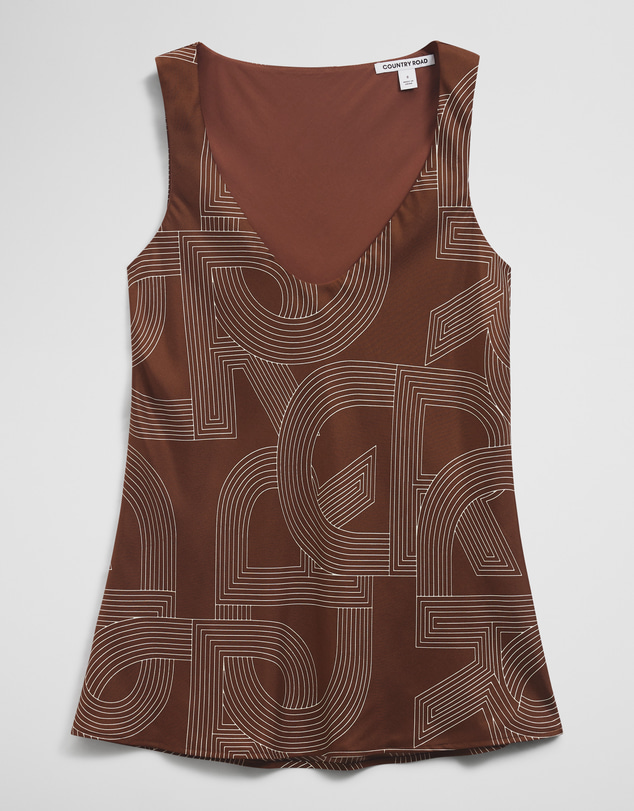 Country Road - Logo Washable Silk Scoop Tank