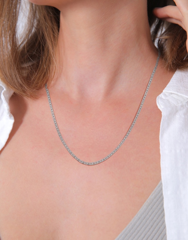 Elli Jewelry - Necklace Curb Modern Basic In 925 Sterling Silver