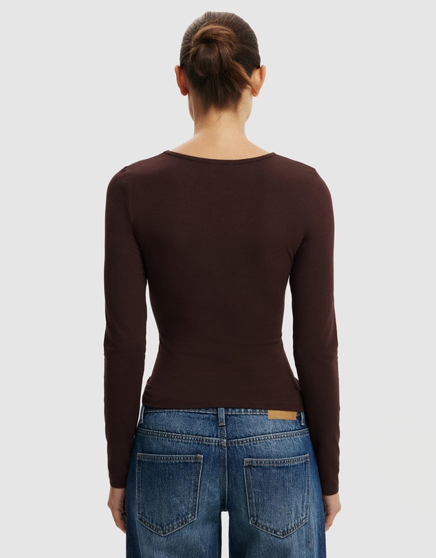 Cotton On - Longline Crew LS Top