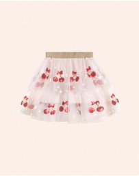 Huxbaby - Sequin Cherry Pie Tulle Skirt - Babies-Teens