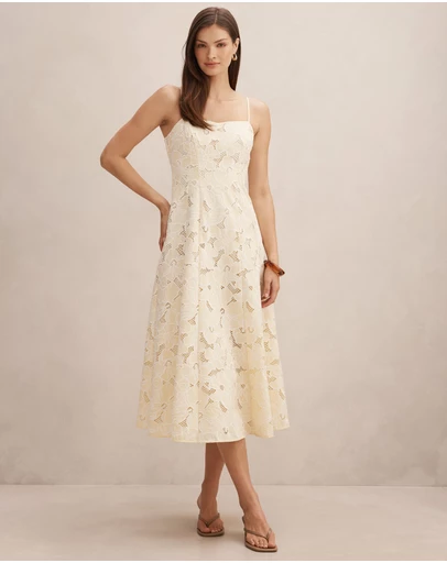 Forever New - Millie Embroidered Midi Dress
