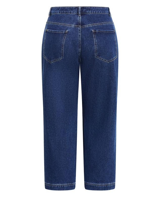 City Chic - Plus size Harley Fit Kenia Straight Jean - mid wash