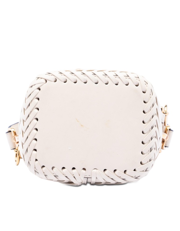 Pre-Loved by Azura Reborn - Pre-Loved Mini Embossed Leather Whipstitch Mon Tresor Bucket Bag