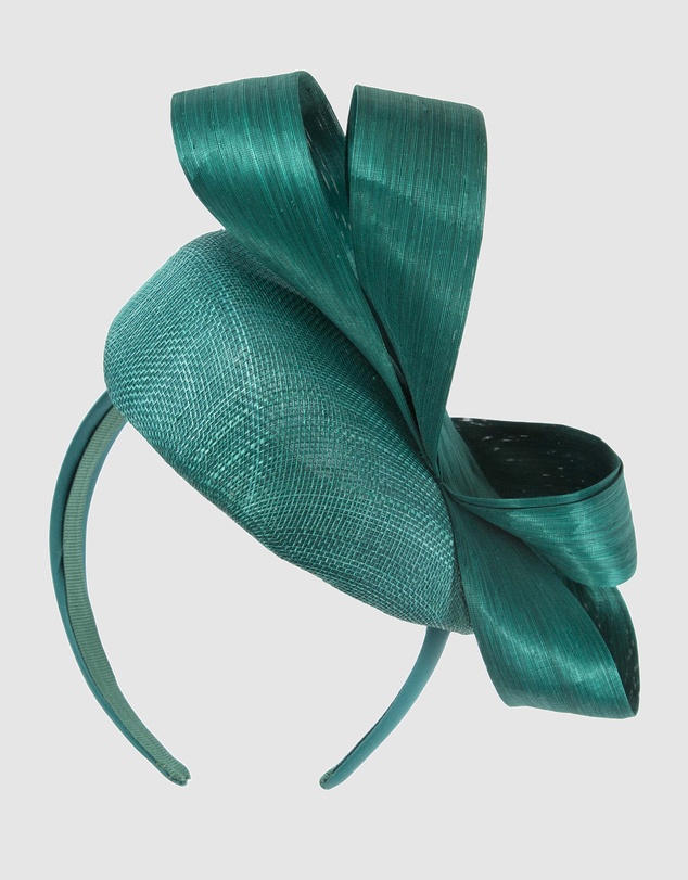 Max Alexander - Teal Pillbox Racing Fascinator