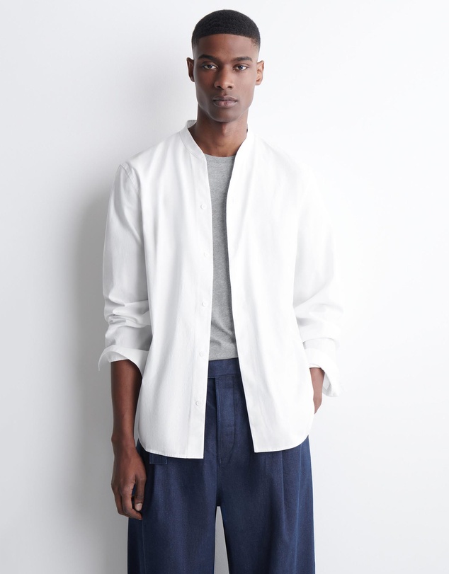 COS - Grandad-Collar Cotton Shirt