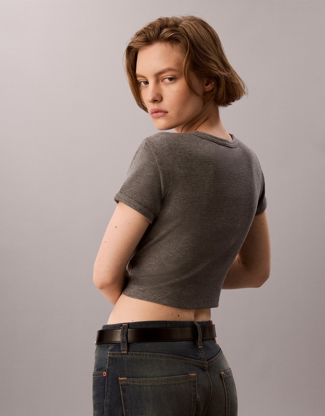 Calvin Klein Jeans - Monogram Slim Waffle Baby Tee