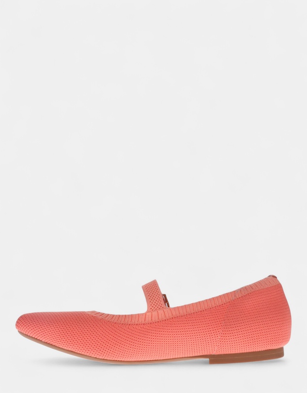 Mia Vita - Violet Mary-Jane Flats - Coral