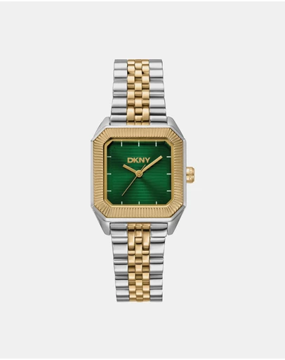 DKNY - Signature Shape Two-Tone 27x34mm Green Dial Womens Watch