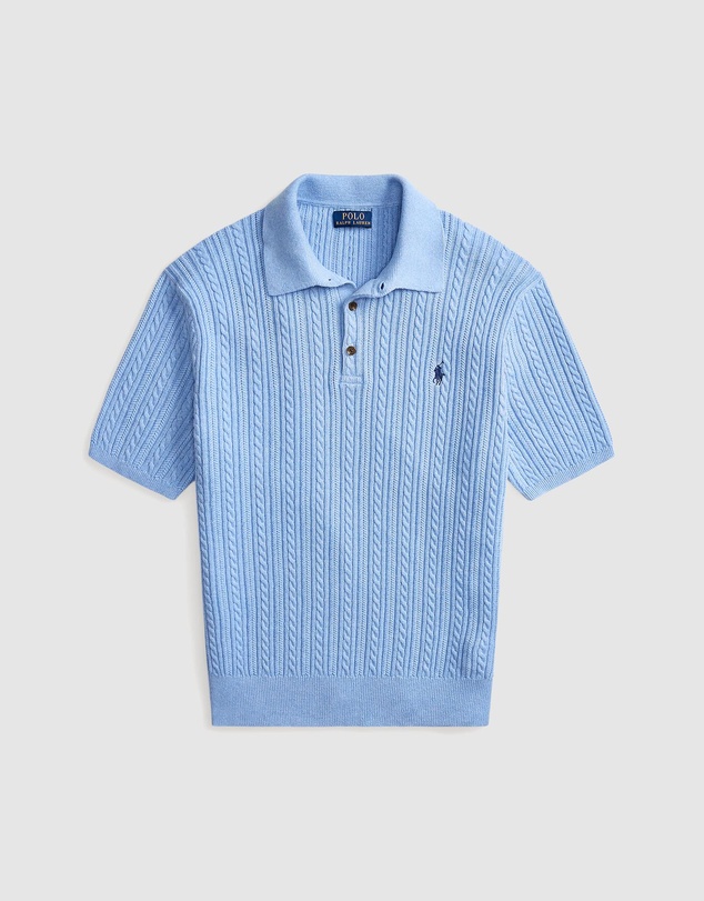 Polo Ralph Lauren - Cable-Knit Cotton Polo-Collar Sweater
