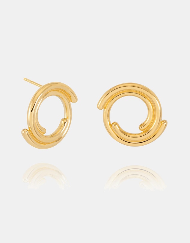 Rachel Jackson - Front Facing Evolve Stud Earrings Gold