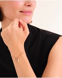 Rosefield - Bold Solitaire Charms Gold-Tone Bracelet