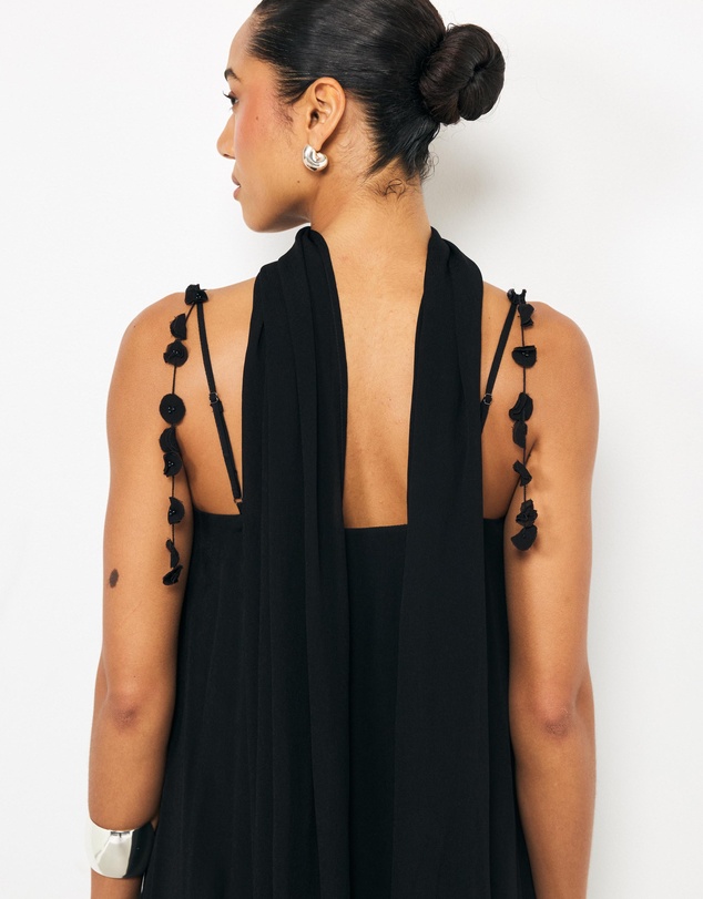 AERE - Ilaria Floral Scarf Maxi Dress
