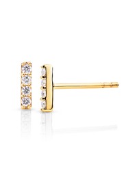 Michael Hill - Bar Stud Diamonds Earrings in 10kt Yellow Gold