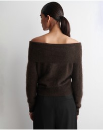 COS - Off-The-Shoulder Merino Wool Jumper