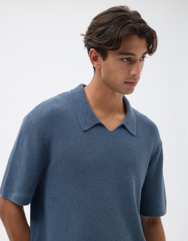 AERE - Organic Cotton Knit Boucle Polo