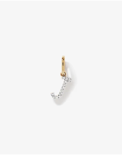 Michael Hill - Diamond Letter J Initial Pendant in 10kt Yellow Gold