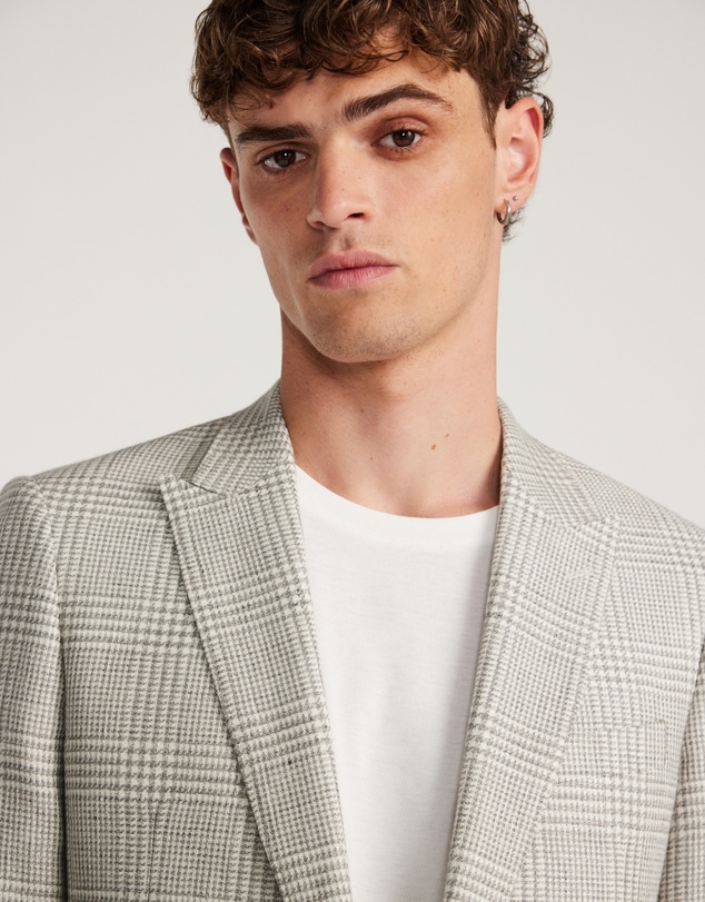 Calibre - Wool Linen Check Blazer