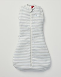 Grow Kindly - Swaddle Sleeping Bag in Dusk Blue Stripe - 2.5 TOG
