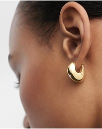 PDPAOLA - Wave Gold Hoop Earrings