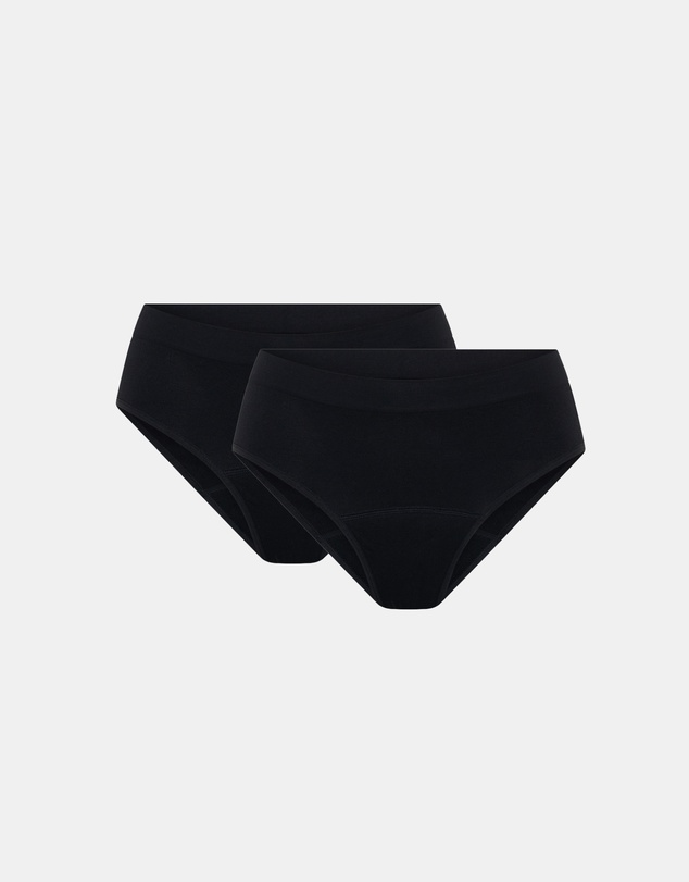 Modibodi - Soft Stretch Seamless Period Underwear Bikini Brief Moderate Absorbency2 Pack