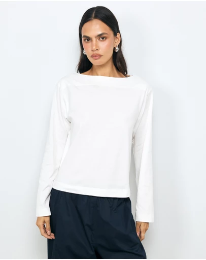 AERE - Boat Neck T-Shirt