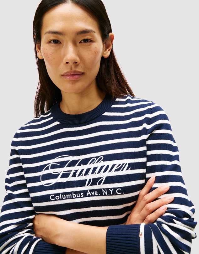 Tommy Hilfiger - Striped Script Logo Sweater