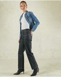 DRICOPER DENIM - Betzy Coated Black High Jeans