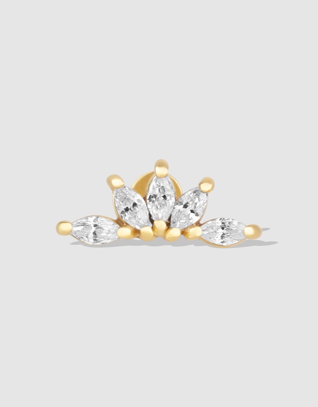 Wanderlust + Co - Sunrays Gold Flat Back Earring