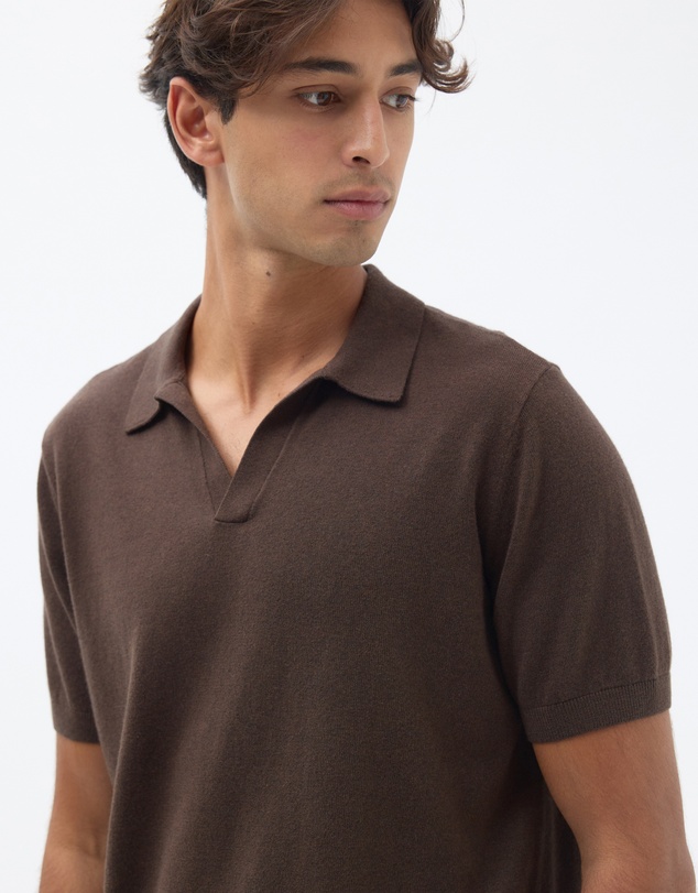 AERE - Cotton Cashmere Blend Relaxed Polo
