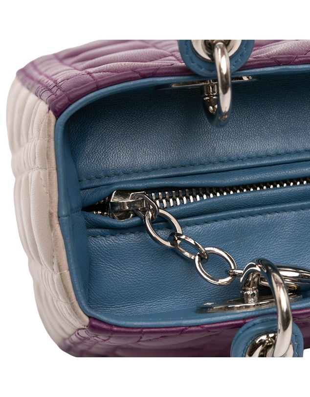 Pre-Loved by Azura Reborn - Pre-Loved Medium Tricolor Lambskin Cannage Lady Dior