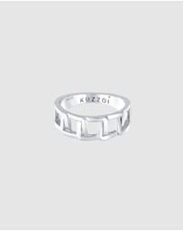 Kuzzoi - ICONIC EXCLUSIVE - Chain Look Band Ring in 925 Sterling Silver