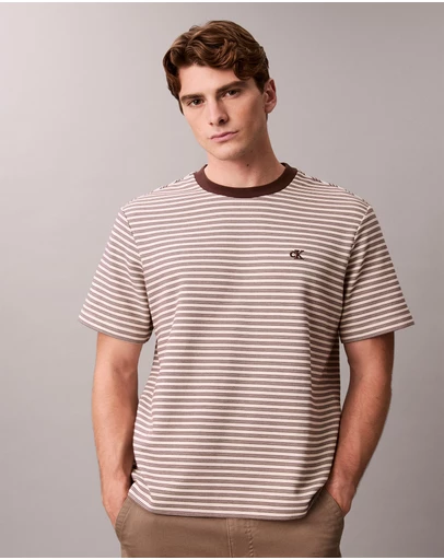Calvin Klein - Ottoman Stripe Crewneck Tee