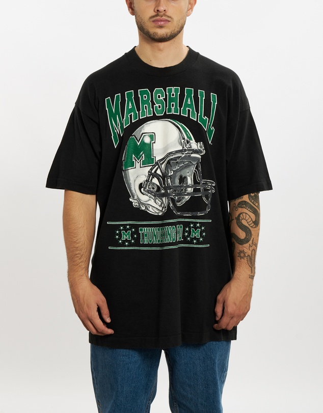 Vintage by The Real Deal - Pre Loved - 90s NCAA Marshall University Thundering Herd Tee