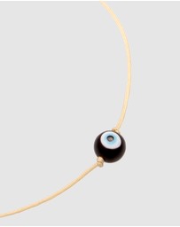 Kuzzoi - ICONIC EXCLUSIVE - Bracelet Nylon Khaki Evil Eye Glass Bead