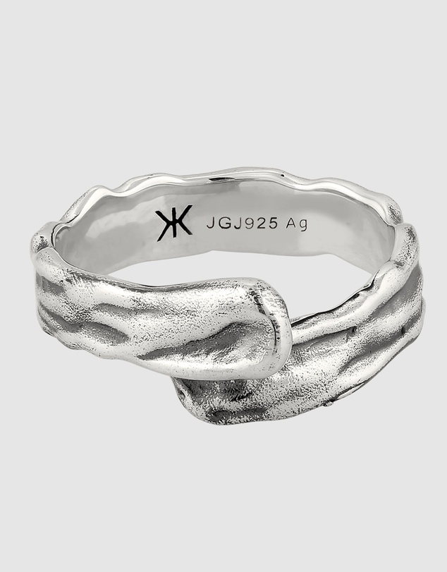 Kuzzoi - ICONIC EXCLUSIVE - Organic Band Ring in Oxidised 925 Sterling Silver
