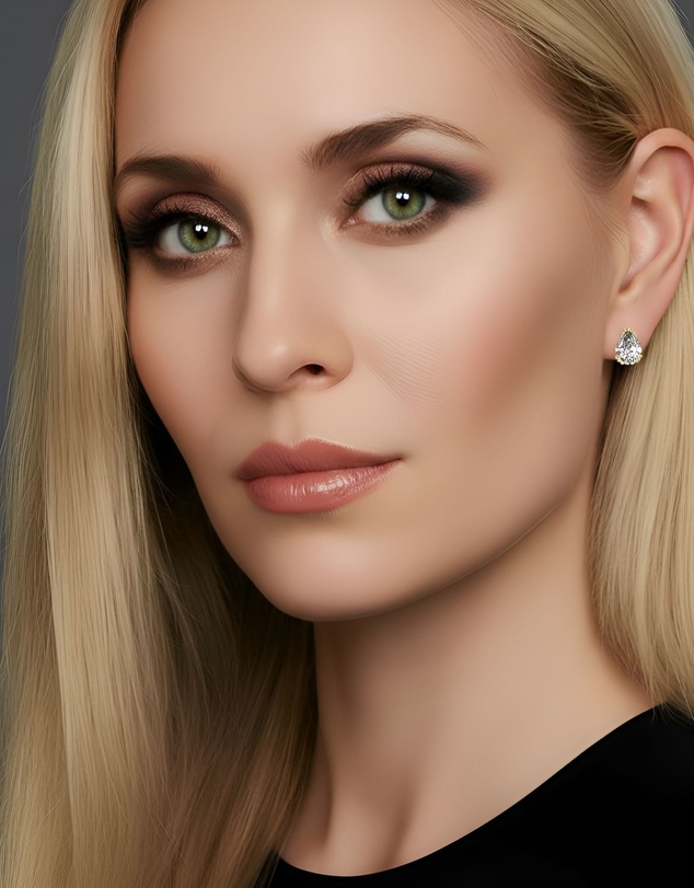 Georgini - Georgini Elegant Essentials 7mm Pear Cut Hidden Halo Stud Gold