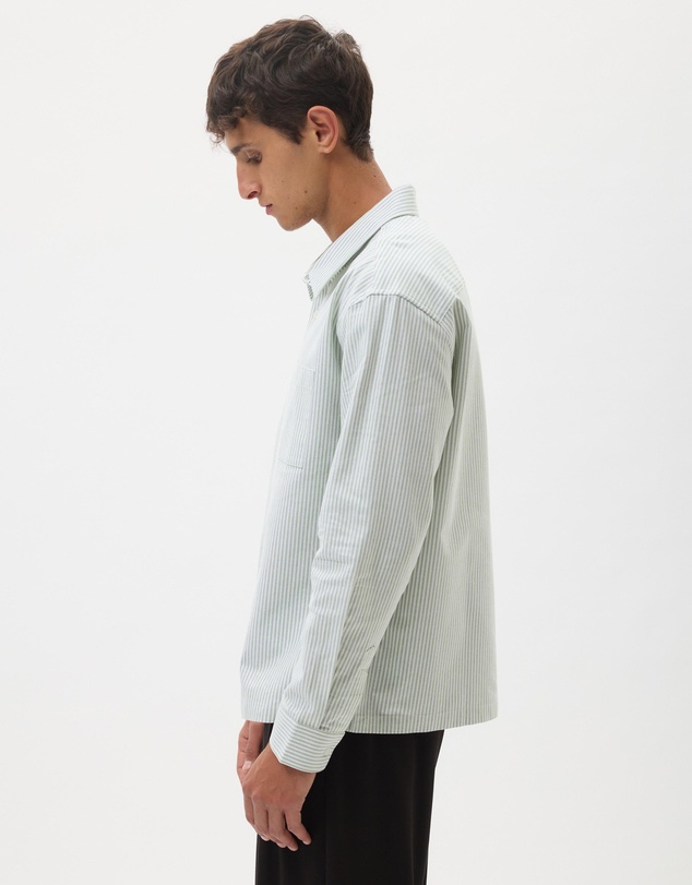 AERE - Boxy Stripe Oxford Shirt