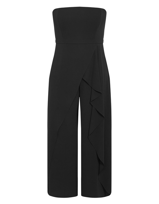 City Chic - Plus size Attract Strapless Jumpsuit - black